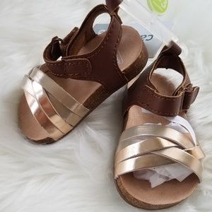 Carter's Gold & Rose Gold Sandals